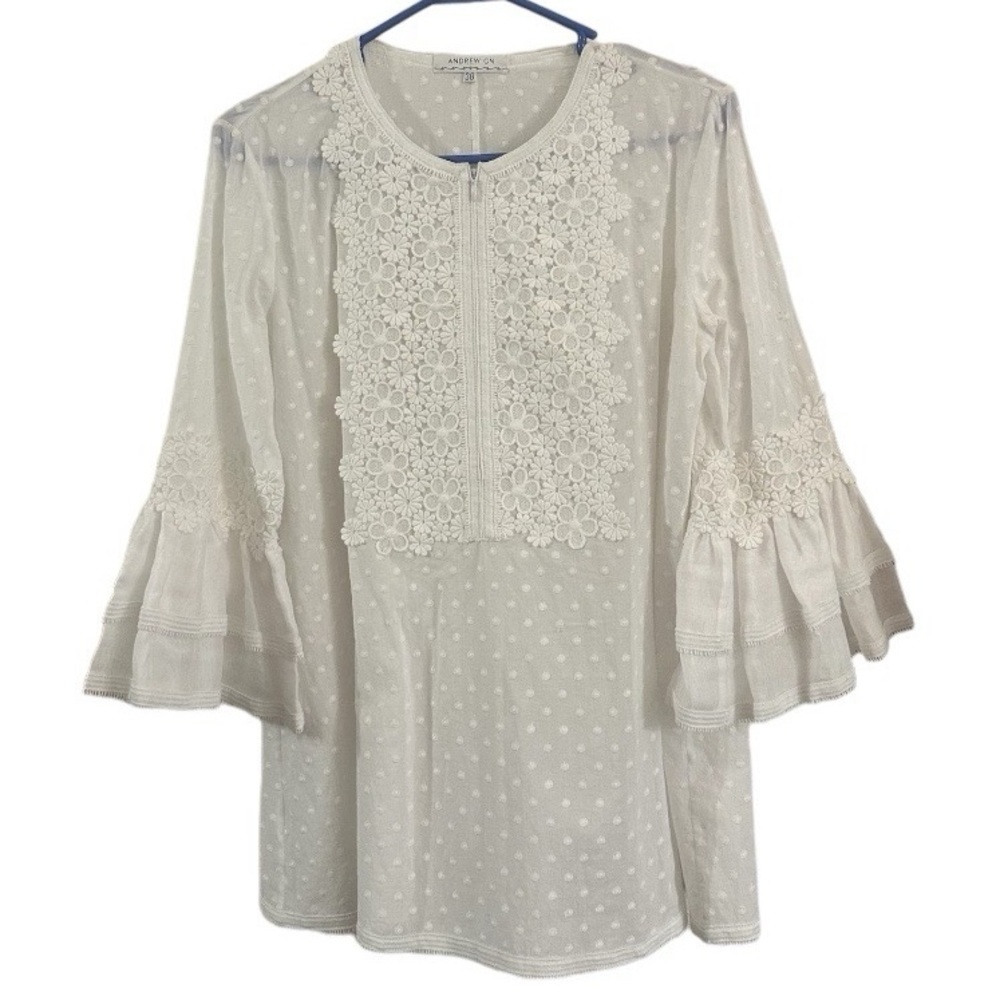 Andrew GN French Designer Swiss Dot Zip Front French Size 38